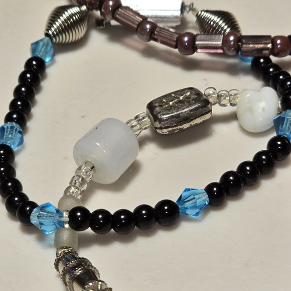 Handmade Crystal Beaded Stretchy Bracelet Lot of 6 - Picture 4 of 6